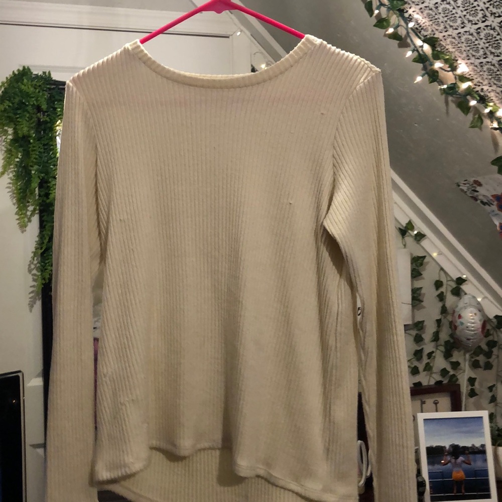 Long sleeve shirt cream colored